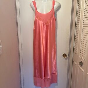 Vintage Elegant Pink Satin Nightgown